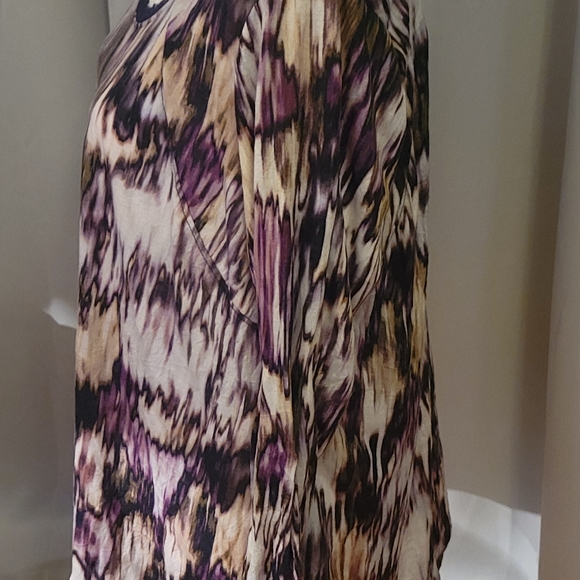 Vera Wang Purple Crinkle Blouse Size XL - Picture 3 of 4